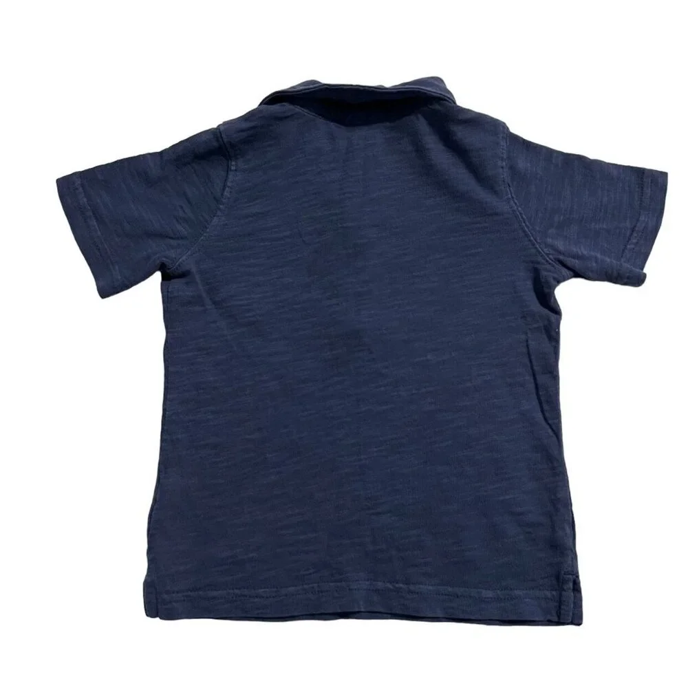 Carter's 18m Navy Blue Slub Cotton Polo Shirt
